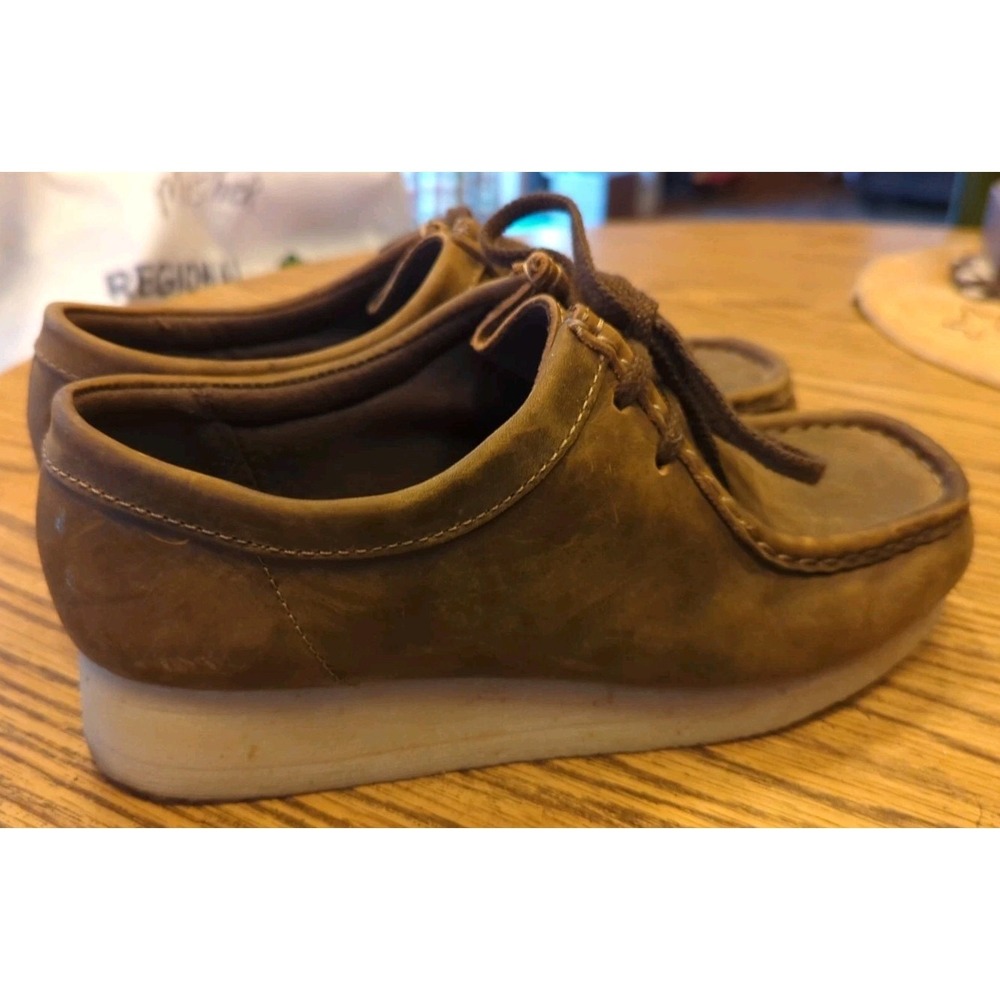CLARKS 15260 Padmora Wallabee Moccasins Leather Loafers Boots Brown Leather 7 M - Picture 6 of 9